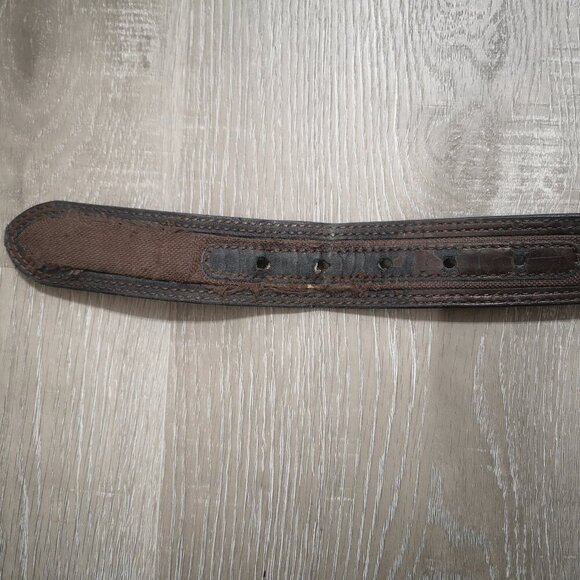 2 / $30.00 - Browning Men's Size 40 Leather Dark Brown Belt with Brass Buckle - Picture 10 of 11
